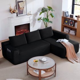 96.9" Cloud Sectional Couch with L-Shape Chaise,Modern Modular Sofa with Deep Seat, Upholstered Couches for Living Room Bedroom,No Assembly Requi
